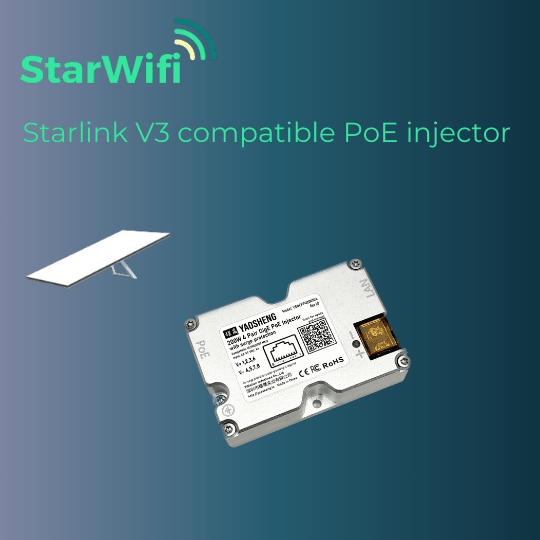 Injecteur PoE 200W compatible Starlink V2 / V3 / V4 - Yaosheng YSNEPPU20010A - StarWifi