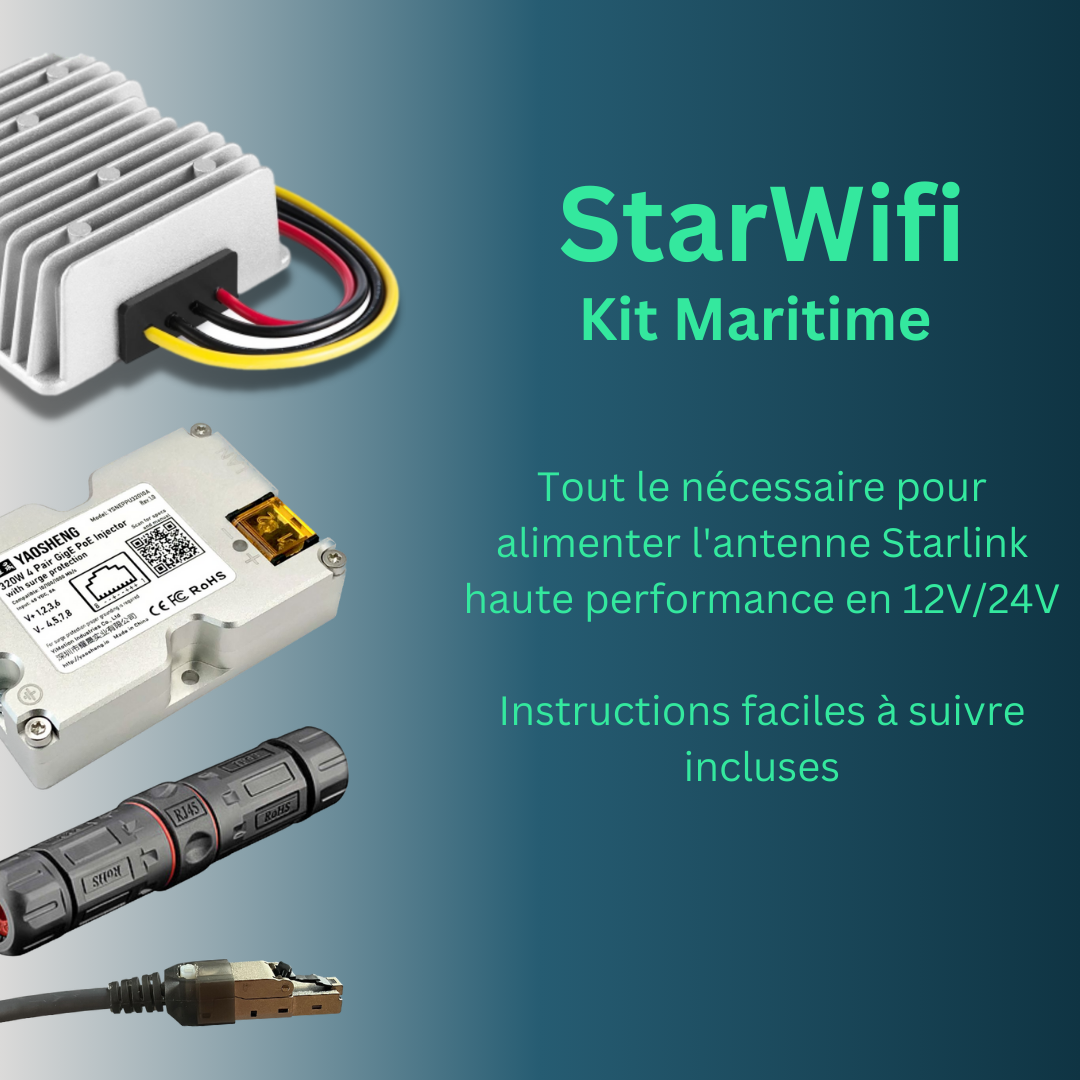 Conversion 12V Starlink Haute performance maritime