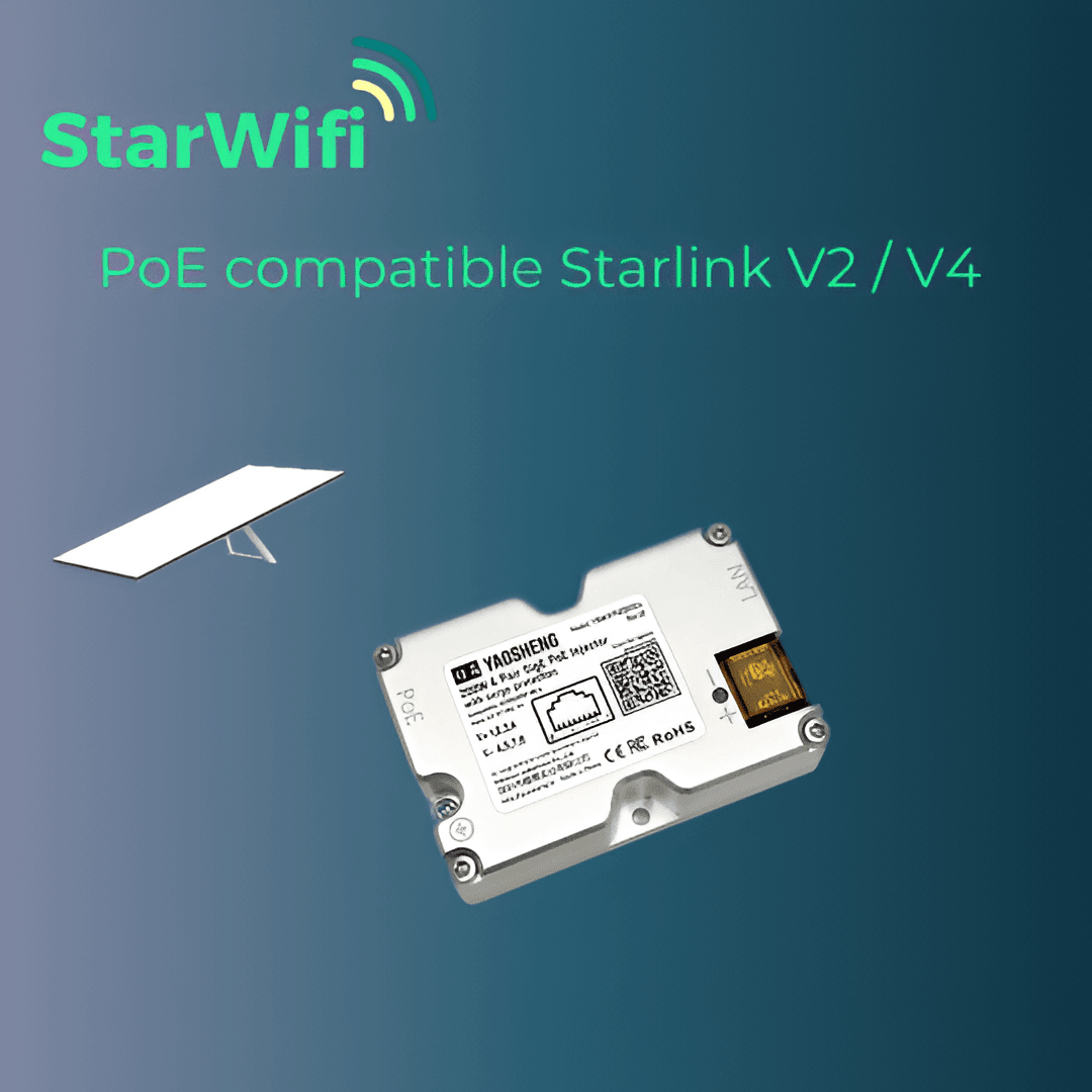 Yaosheng 200W PoE-Injektor, kompatibel mit Starlink V2 / V4