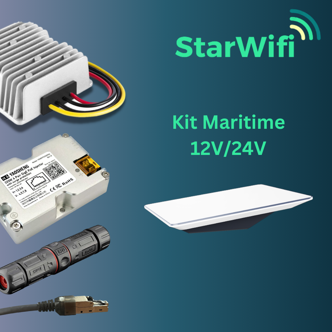 StarWifi Maritime Kit - 24V power supply compatible Starlink High Performance