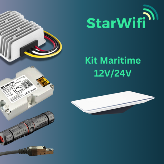 StarWifi Kit Maritime - Alimentazione 12V/24V compatibile con Starlink ad High Performance