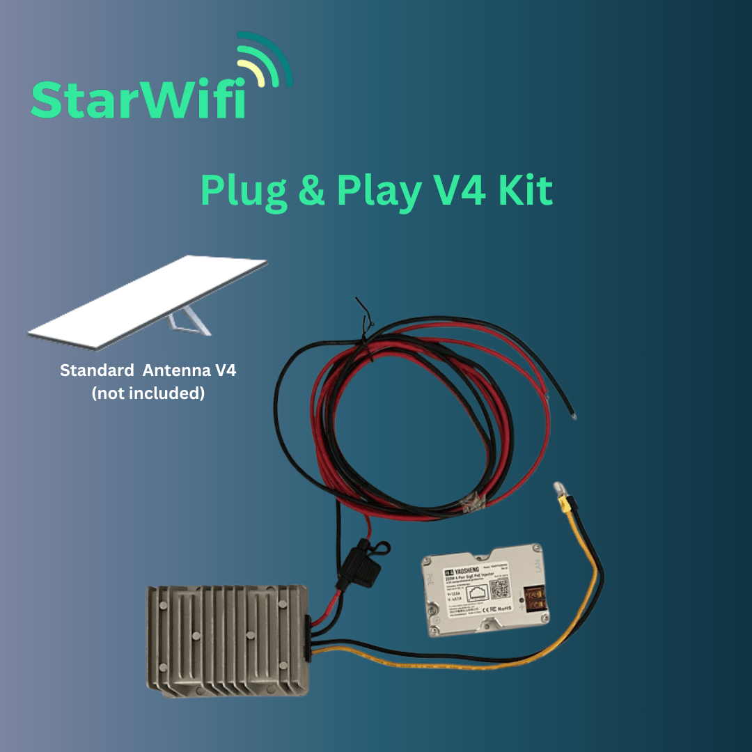 Kit StarWifi Plug & Play V4 - Alimentation 12V / 24V compatible Starlink standard V4 - StarWifi